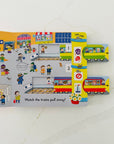 Busy Trains - A Push, Pull and Slide book - Wondertivity