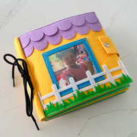 Quiet book can be personalised with your child’s photo