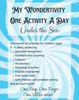 My Wondertivity One Activity a Day - Under the Sea DIGITAL DOWNLOAD
