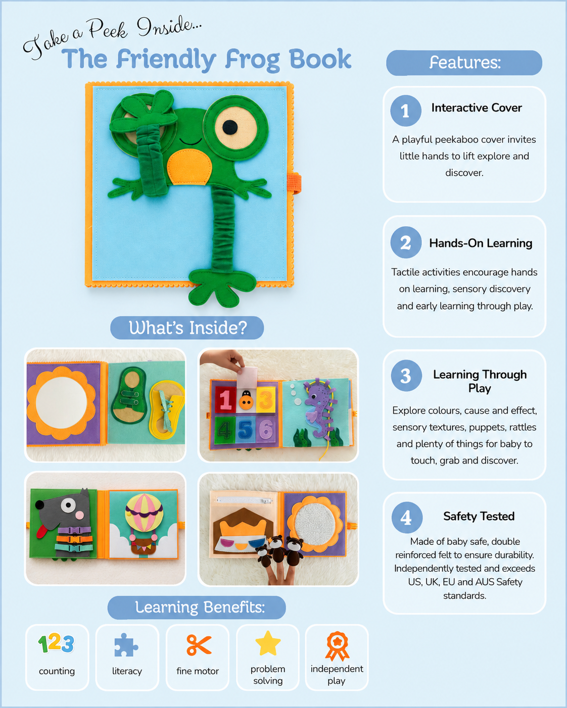 Friendly Frog Toddler Book