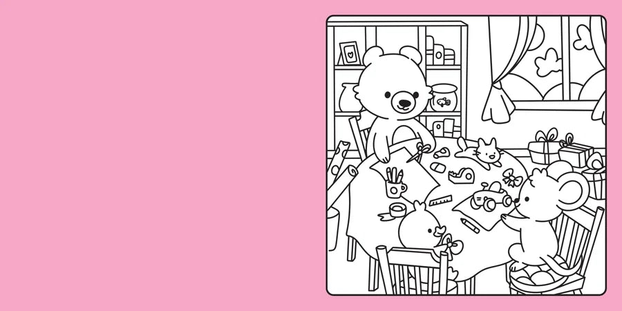 Happy Days - Cosy Christmas Advent Colouring Book (Hardback Edition)