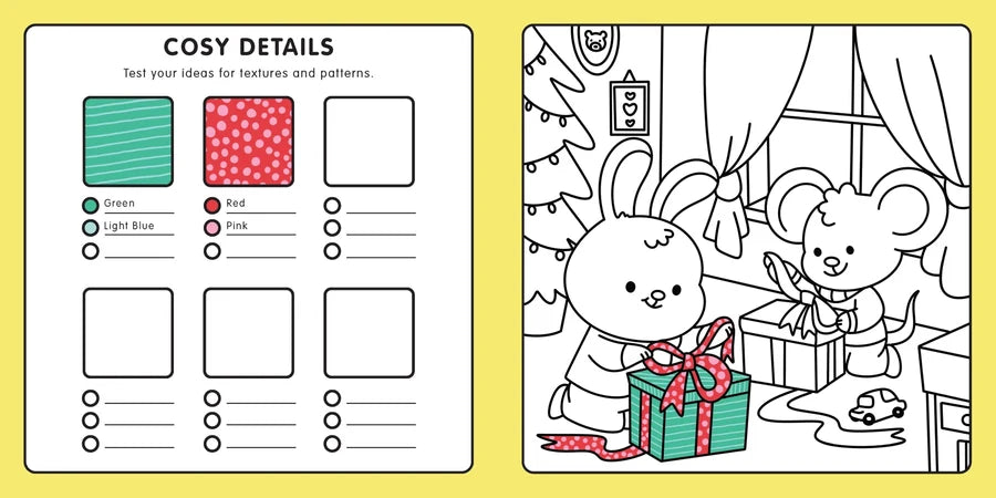 Happy Days - Cosy Christmas Advent Colouring Book (Hardback Edition)