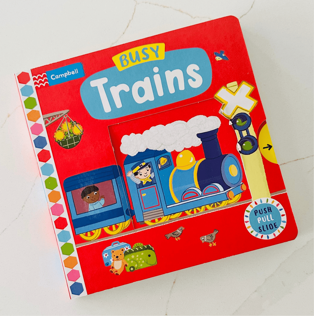 Push Pull Train Set Busy Trains - A Push, Pull and Slide book – Wondertivity