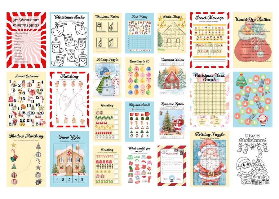 My Wondertivity Christmas Binder DIGITAL DOWNLOAD - Wondertivity