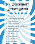 My Wondertivity Literacy Binder DIGITAL DOWNLOAD - Wondertivity