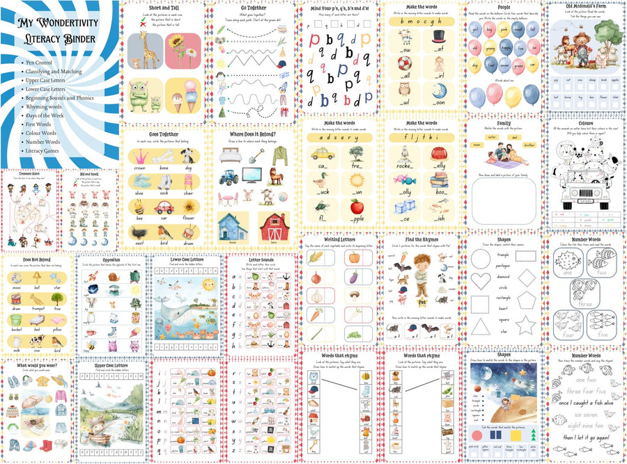 My Wondertivity Literacy Binder DIGITAL DOWNLOAD - Wondertivity