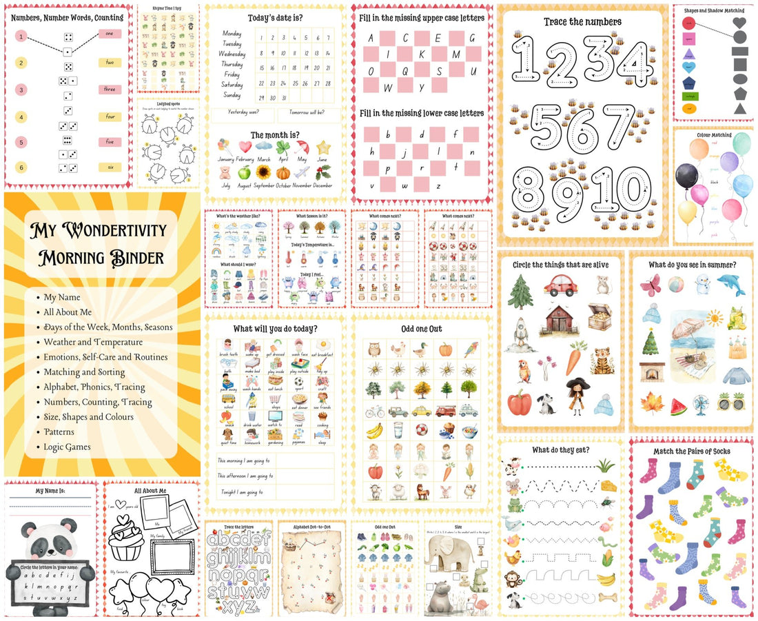 My Wondertivity Morning Binder DIGITAL DOWNLOAD - Wondertivity