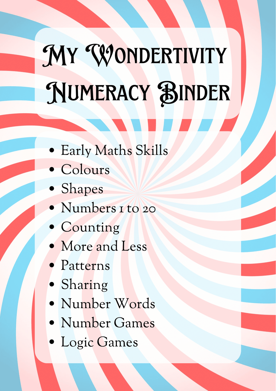 My Wondertivity Numeracy Binder DIGITAL DOWNLOAD - Wondertivity